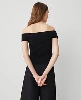 Ann Taylor Petite Smocked Off-The-Shoulder Top Women's