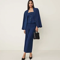 Ann Taylor The Strapless Vest Fluid Crepe Pure Sapphire Women's