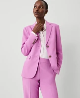 Ann Taylor The Petite Two-Button Blazer Fluid Crepe Orchid Glow Women's