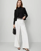 Ann Taylor The Modern Wide-Leg Trouser Pant Winter White Women's