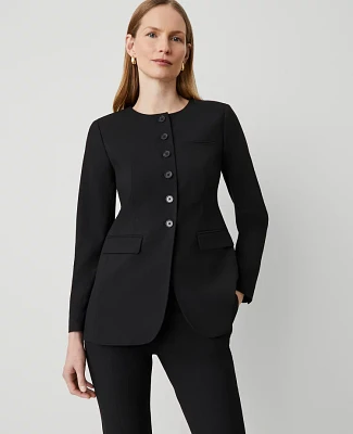 Ann Taylor The Curved Hem Jacket Seasonless Stretch Women's