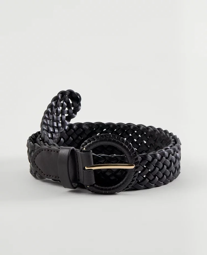 Ann Taylor Covered Buckle Woven Belt Women's