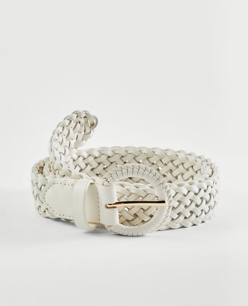 Ann Taylor Covered Buckle Woven Belt Women's