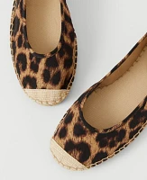 Ann Taylor Lace-Up Espadrille Flats Brown Multi Women's