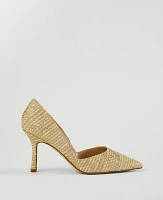 Ann Taylor Azra Metallic Straw Pumps Gold Women's