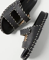 Ann Taylor Weekend Collection Straw Sport Sandals Women's