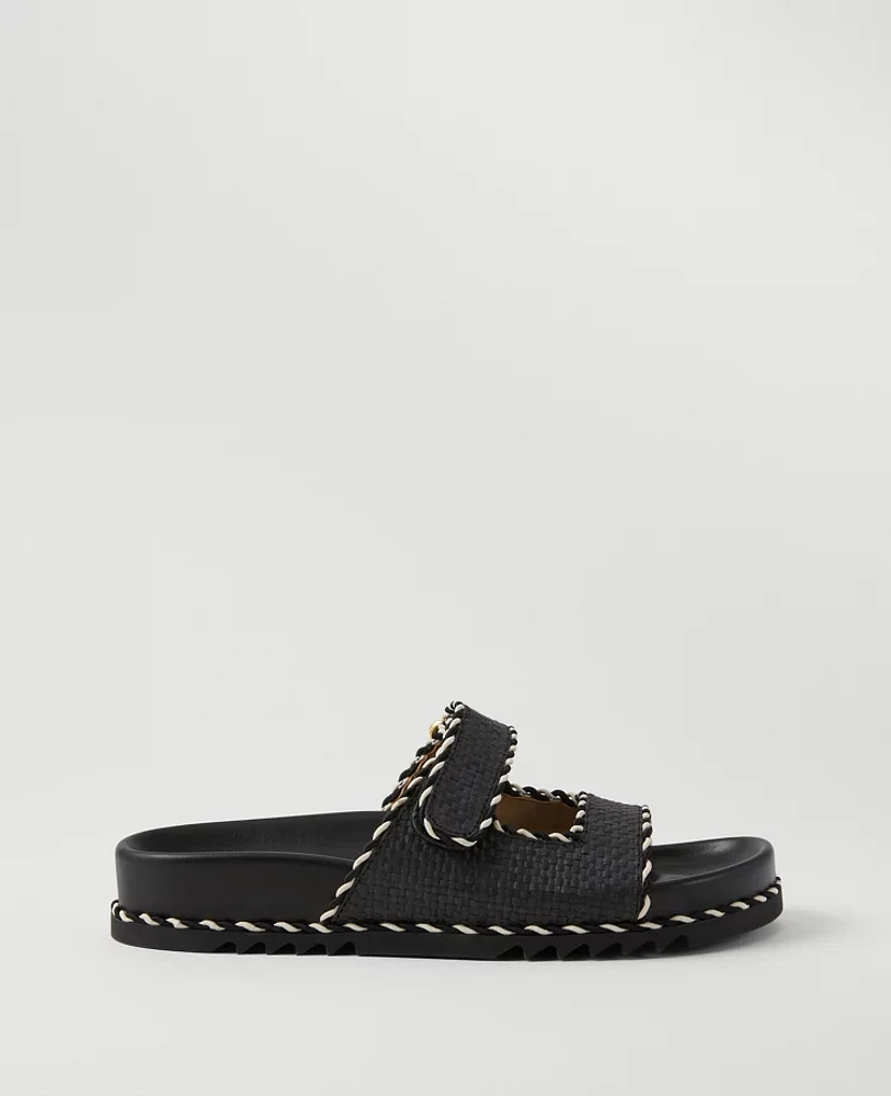 Ann Taylor Weekend Collection Straw Sport Sandals Women's