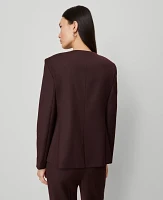 Ann Taylor The Curved Hem Jacket Classic Burgundy Women's