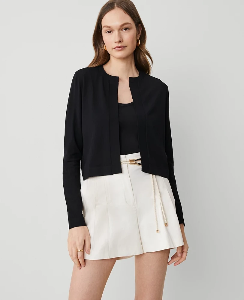 Ann Taylor Petite Cropped Open Cardigan Women's