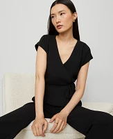 Ann Taylor Wrap Tie Waist Blouse Women's