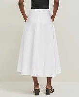 Ann Taylor Petite Tea Length Skirt White Women's