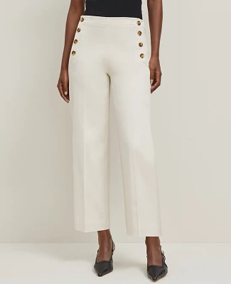 Ann Taylor The Petite Sailor Grace Straight Pant — Curvy Fit Sand Shell Women's