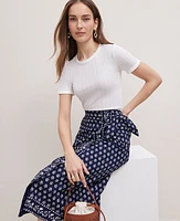 Ann Taylor Petite Weekend Collection Petaled Sarong Skirt Size XS Blue Women's