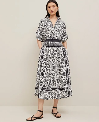 Ann Taylor Petite Tiled Satin Button Dress Size 00 Black Women's