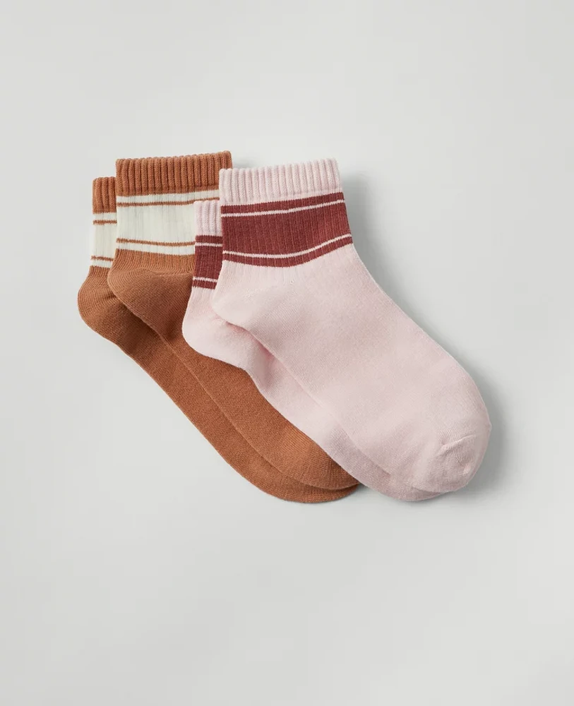 Ann Taylor Striped Ankle Sock Set Women's