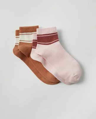 Ann Taylor Striped Ankle Sock Set Women's