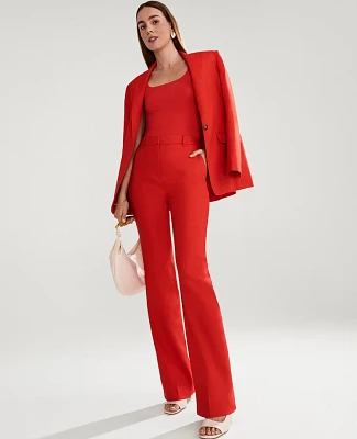 Ann Taylor The Petite Trouser Pant Linen Blend Fiery Red Women's