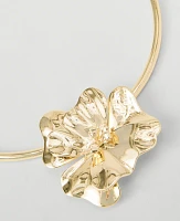 Ann Taylor Metal Flower Statement Necklace Goldtone Women's