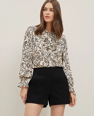 Ann Taylor The Petite Denim Short Classic Black Wash Women's
