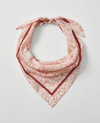 Ann Taylor Weekend Collection Floral Scarf Soft Adobe Women's