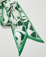 Ann Taylor Skinny Silk Scarf Leafy Green Women's