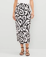 Ann Taylor Petite Ikat Sarong Pencil Skirt Black Women's