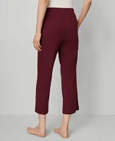 Ann Taylor Ribbed Wide-Leg Lounge Pants Windsor Wine Women's