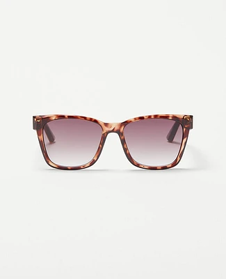 Ann Taylor Square Butterfly Sunglasses Brown Multi Women's