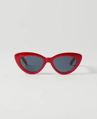 Ann Taylor Cateye Sunglasses Bright Cherry Women's