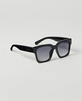 Ann Taylor Oversized Curved Square Sunglasses Black Women's