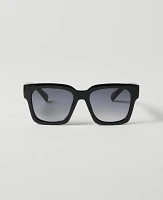 Ann Taylor Oversized Curved Square Sunglasses Black Women's