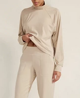 Ann Taylor Haven Well Within Balance Turtleneck Pullover Dusty Shell Top Women's