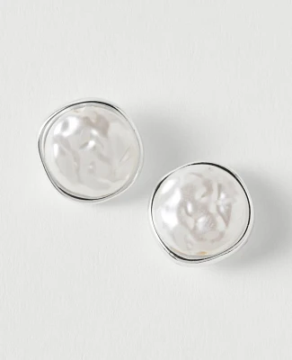 Ann Taylor Freshwater Pearl Stud Earrings Ivory Women's