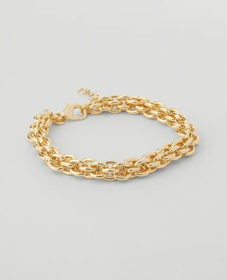 Ann Taylor Metal Chain Chunky Bracelet Goldtone Women's