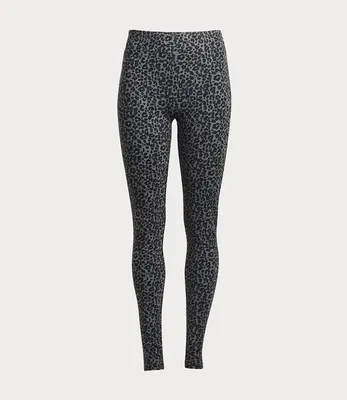 Petite Leopard Print Ponte Leggings