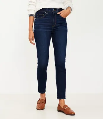 Petite High Rise Skinny Jeans Classic Dark Indigo Wash