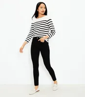 Petite Curvy High Rise Skinny Jeans Black