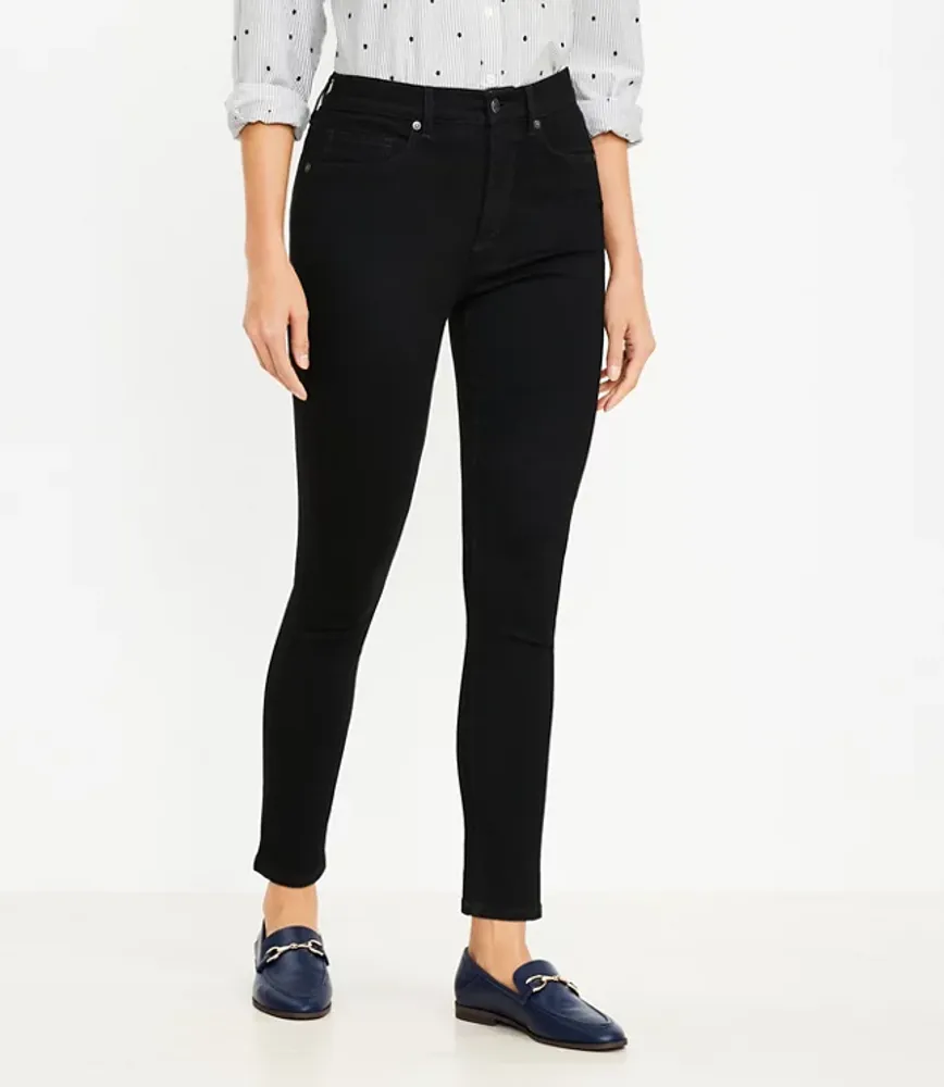 Petite Curvy High Rise Skinny Jeans Black