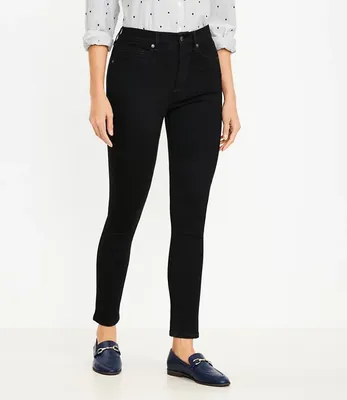 Petite Curvy High Rise Skinny Jeans Black