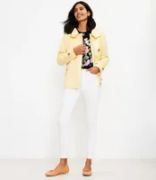 Petite Frayed High Rise Skinny Jeans White