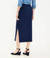 Striped Ottoman Midi Skirt