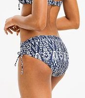 LOFT Beach Ikat Side Tie Shirred Bikini Bottom