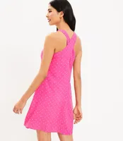 Petite Dotted Criss Cross Back Swing Dress
