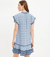Petite Floral Flutter Swing Dress