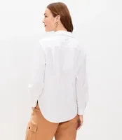 Cotton Blend Everyday Relaxed Pocket Shirt