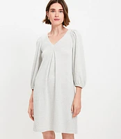 Stripe Textured Pleated Mini Dress