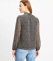 Petie Floral Removable Scarf Neck Blouse