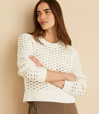 Lou & Grey Mesh Sweater