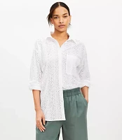 Eyelet Everyday Oversized Pocket Shirt