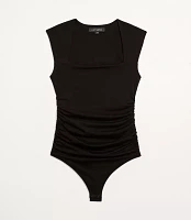 LOFT Versa 360 Knit Ruched Square Neck Bodysuit